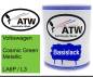 Preview: Volkswagen, Cosmic Green Metallic, LA6P / L3: 1L Lackdose, von ATW Autoteile West.